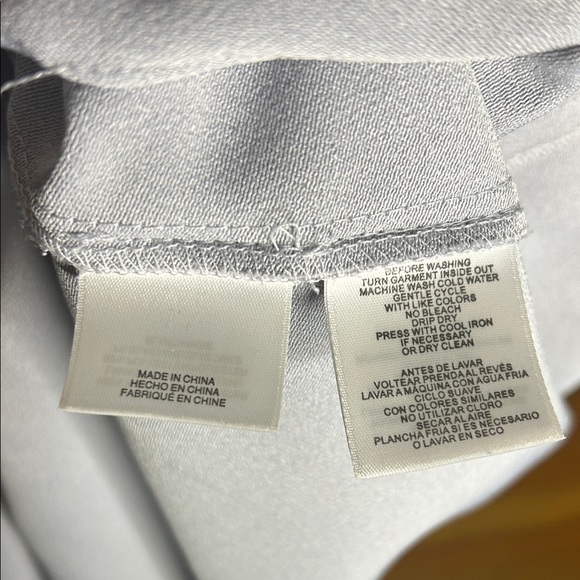 Anne Klein Light Gray Patterned Mini Dress - Picture 8 of 9